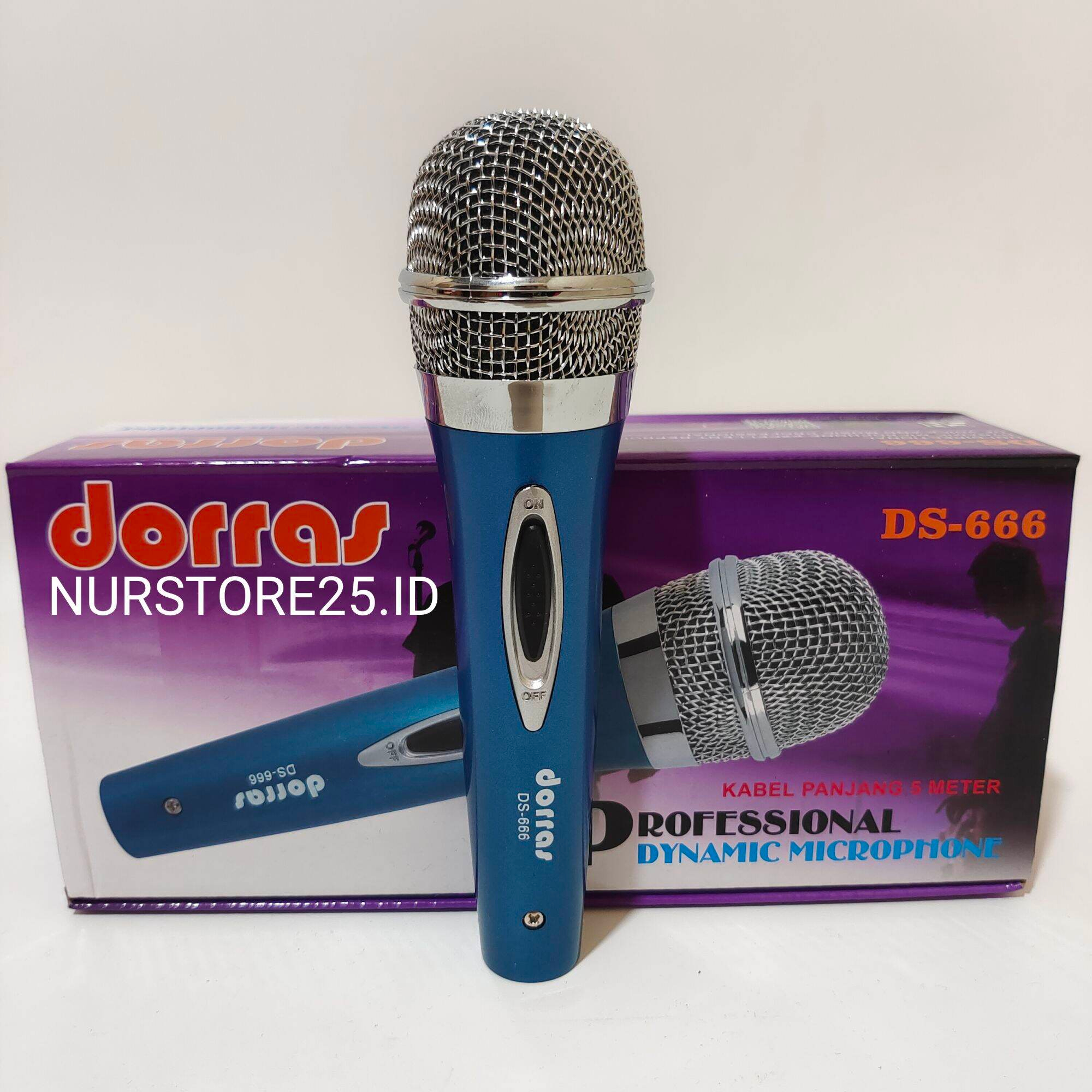 MICROPHONE KARAOKE DORRAS DS666 PROFESIONAL DYNAMIC KUALITAS PREMIUM KABEL PANJANG 5 METER BERGARANSI RESMI