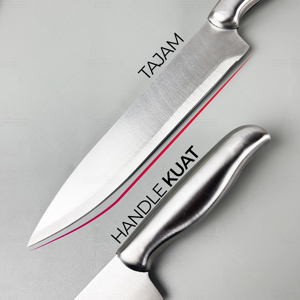 Pisau Dapur Tebal Stainless 28cm 30cm 32cm Tajam Kitchen Chef Knife Daging Sayur Buah Multifungsi