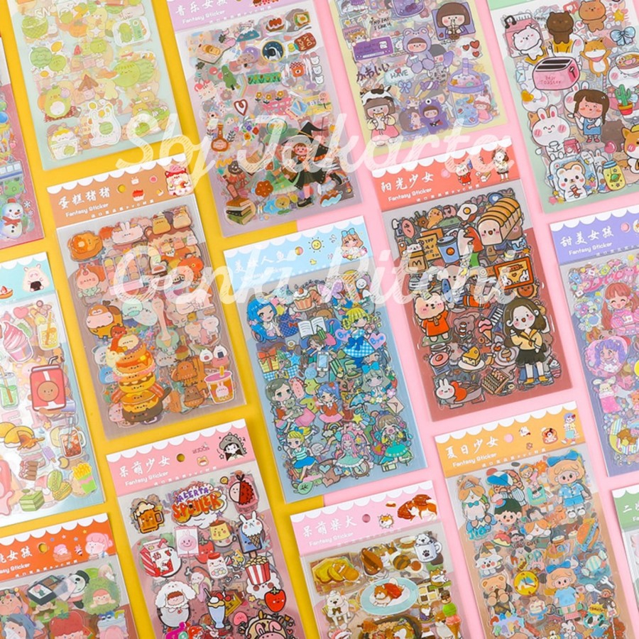 

Sticker stiker FANTASY lucu 6 lbr utk scrapbook jurnal diary notebook