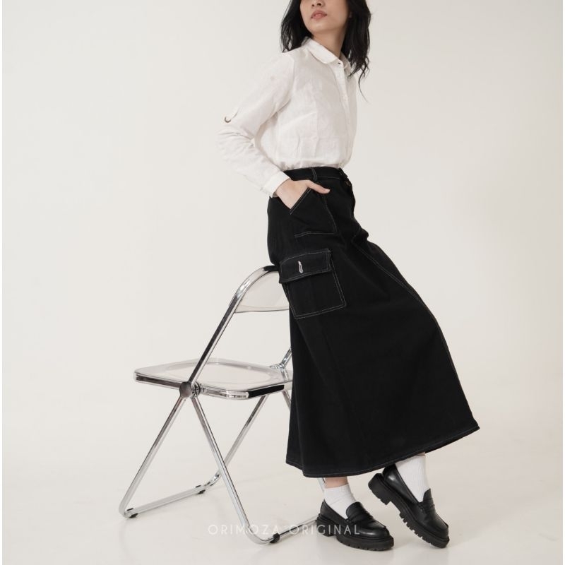 Rok Cargo List Skirt Jeans