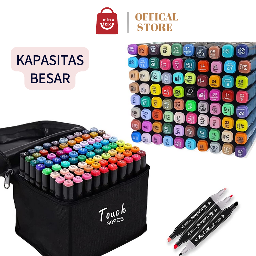 

Harga-MinimumCOD Touch 168/80/60/48/Warna Sketsa Spidol Umum General Marker Set Animation Markers