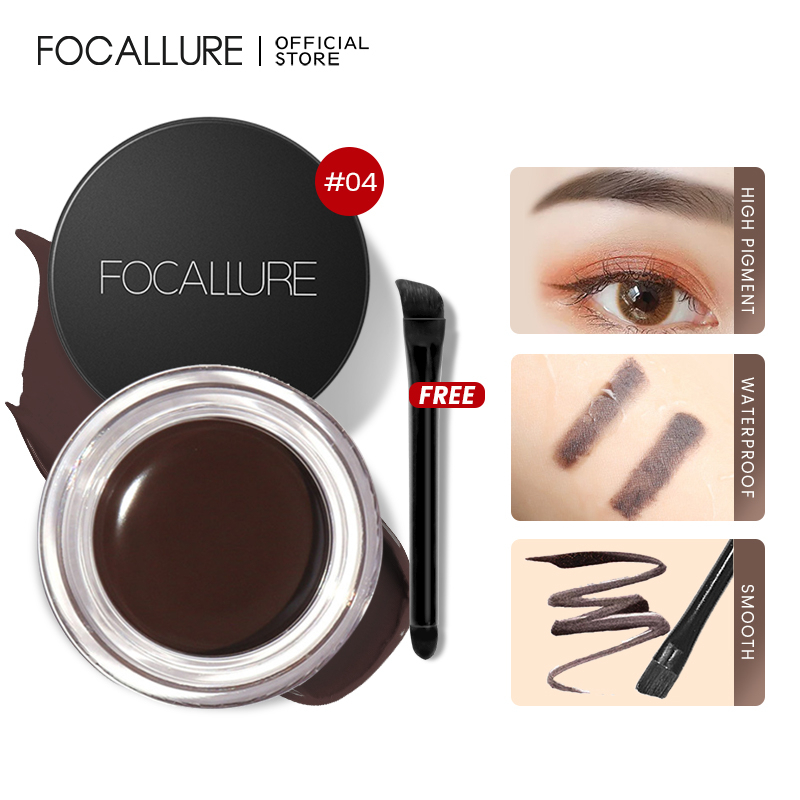 FOCALLURE Eyebrow Cream Eyebrow Gel Waterproof Pensil Alis Sikat Alis Tahan Air Tahan Lama Tahan Lama