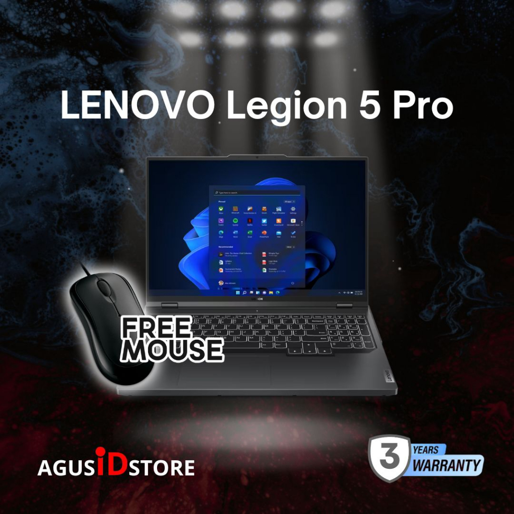 LAPTOP LENOVO LEGION 5 PRO 16ARH7H HVID / RYZEN 7 6800H RTX 3070 / RAM 16GB SSD 1TB / 16 INCH WQXGA IPS / WINDOWS 11 OHS - CICILAN 0%