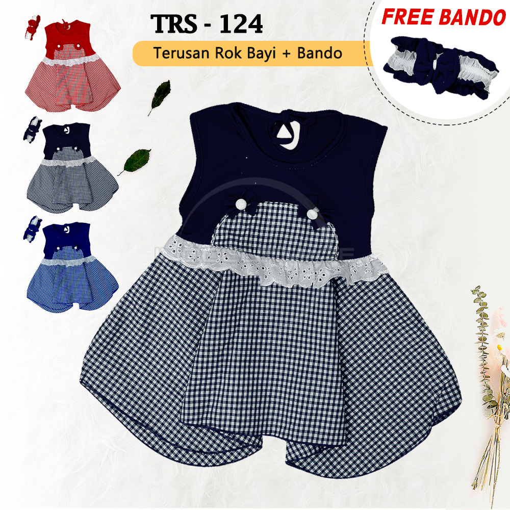 Planet Kidz Dress bayi + FREE Bando Bayi Pakaian Bayi Balita Perempuan TRS-124