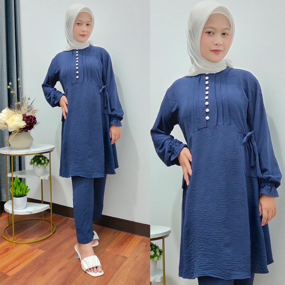 INARA SET CRINGKLE TUNIK + CELANA