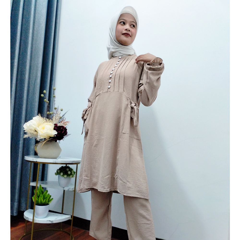 INARA SET CRINGKLE TUNIK + CELANA