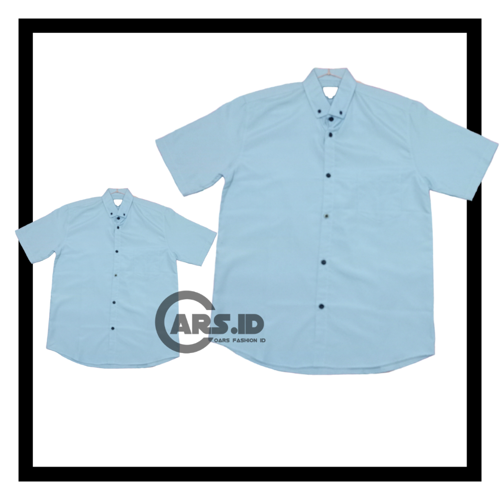 kemeja couple kopel copel ayah dan anak polos lengan pendek kemeja couple kopel copel anak dan ayah lengan pendek polos setelan keluarga kemeja anak pakaian anak laki-laki couple kemeja polos lengan pendek biru muda abu tua putih navy hijau army armi