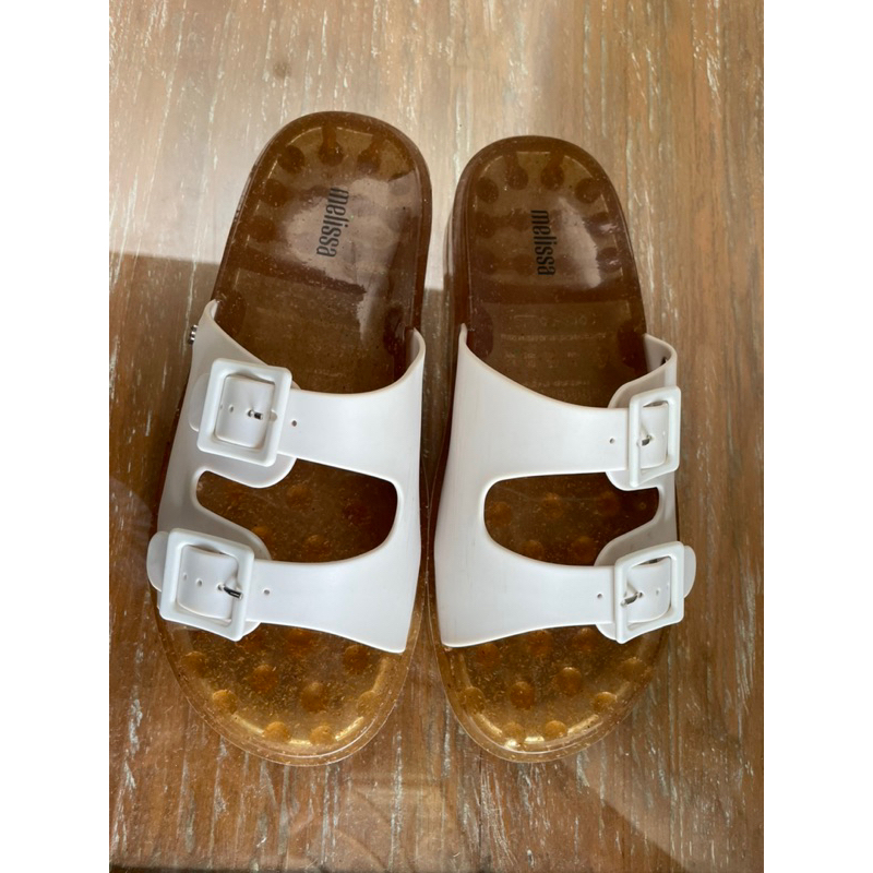 Melissa Wide Ad White/Rice Husk Preloved