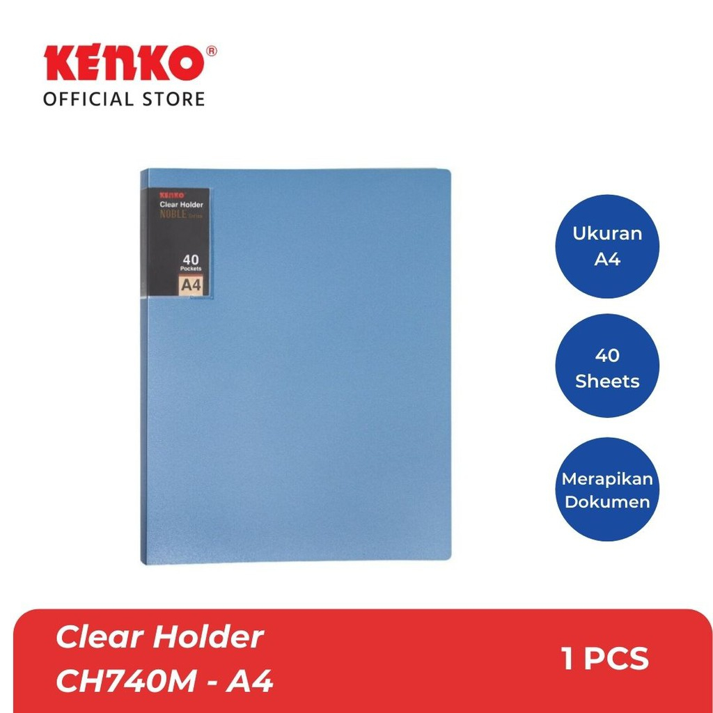 

Map Clear Holder Metalik Kenko A4 40 sheets