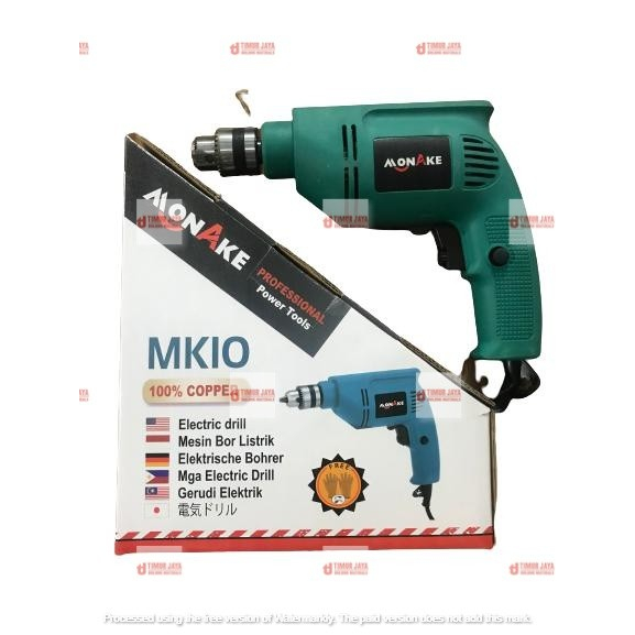 MONAKE Mesin Bor Listrik 10mm Bolak Balik Electric Drill SUNC TOOLS