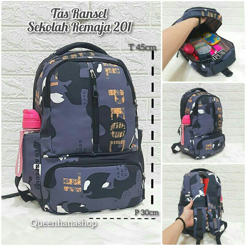 New Tas Ransel Sekolah Remaja Motif Kekinian