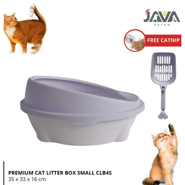 Cat Litter Box JAVA Premium Bulat Tempat Bak Pasir Kucing + Sekop