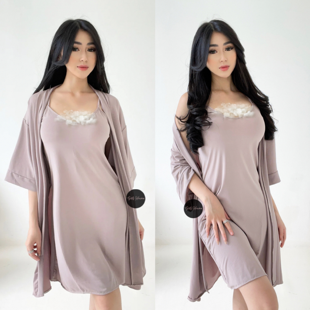 Patricia Set Lingerie Kimono [ Girlsheaven_id ]