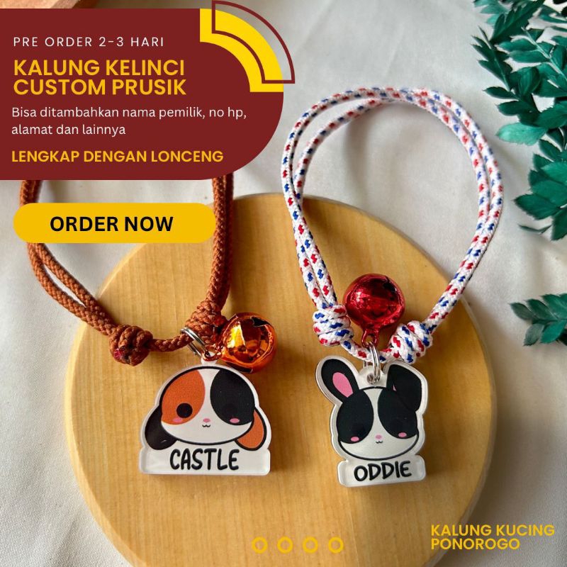 KALUNG KELINCI CUSTOM NAMA TALI PRUSIK