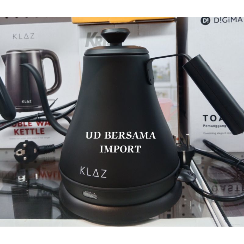 Teko Listrik Gooseneck 800ml/Kettle Air/Pemanas Air KLAZ - HITAM