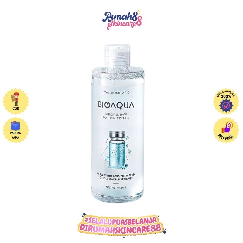 BIOAQUA Micellar Water Makeup Remover Hyaluronic Acid Polypeptide Gentle Cleansing Water 300ml