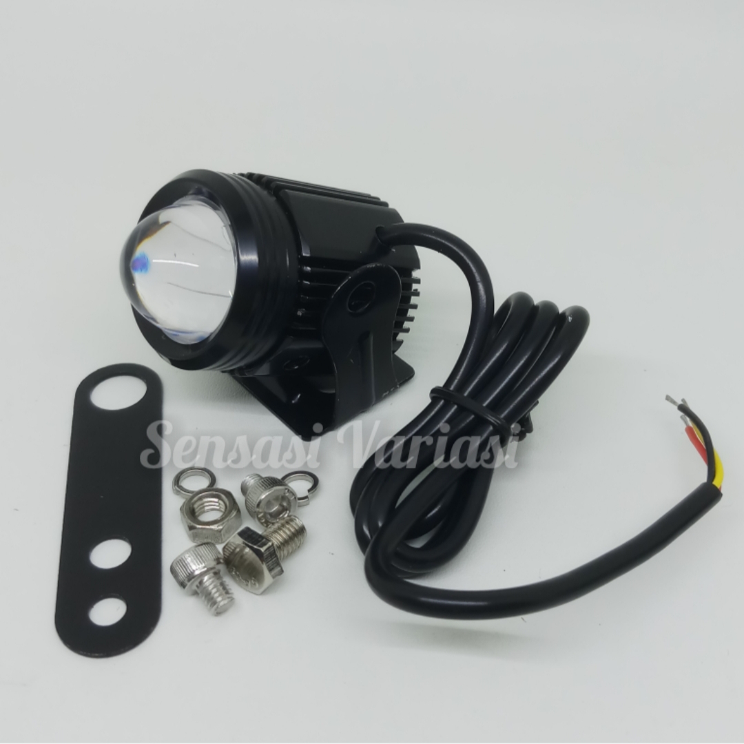 Lampu Tembak Projie LED Sorot Motor Putih dan Kuning Universal