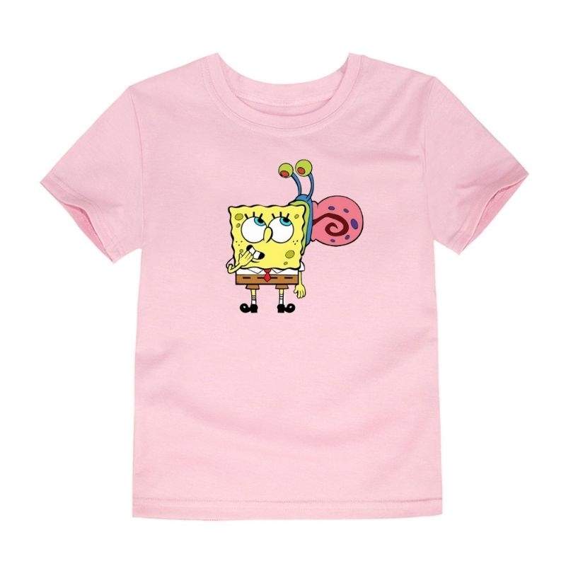 Kaos Anak Unisex SpongeBob Gerry Baju Anak Lengan Pendek Atasan Kaos Oblong Anak 2-16Th Cod