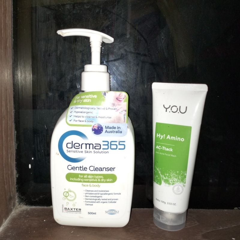 Derma365 Gentle Cleanser + YOU Anti Acne Facial Wash