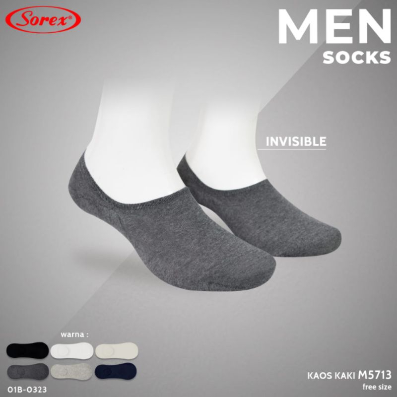 Kaos Kaki Sorex M5713-M5718 Invisible Socks Men