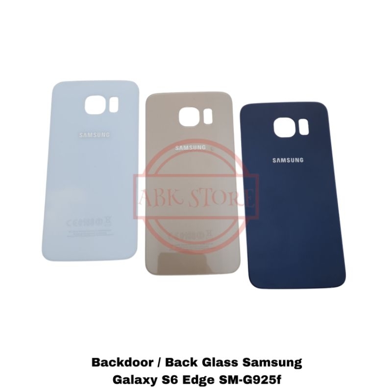 TUTUP BELAKANG BACKDOOR BACKCOVER SAMSUNG GALAXY S6 EDGE SM-G925 BACK GLASS CASING