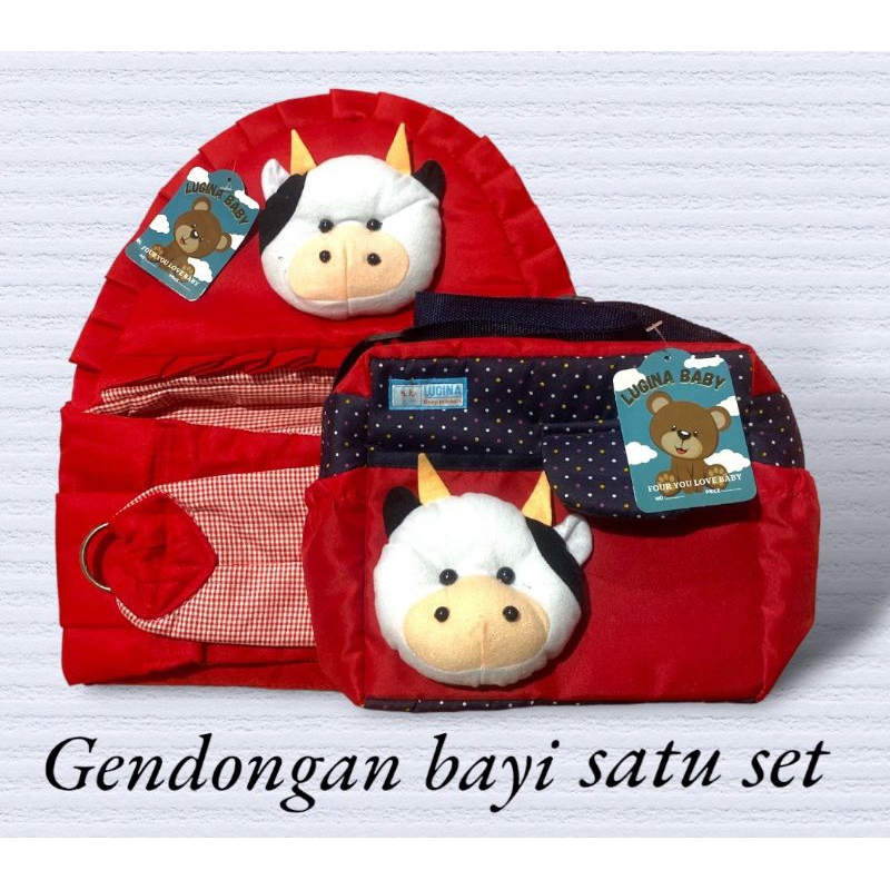 gendongan samping bayi renda satuan dan satu set