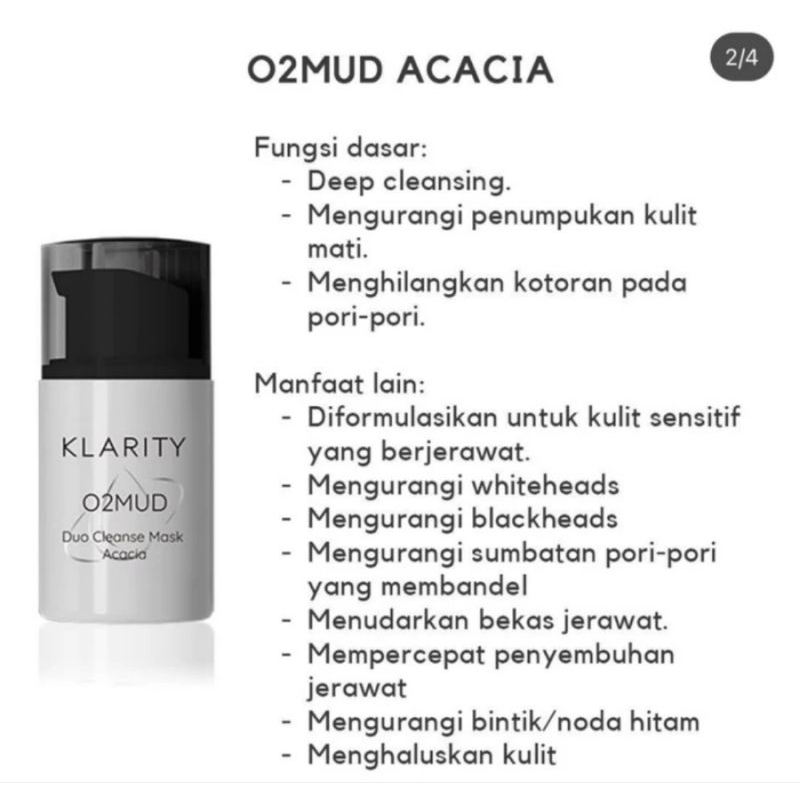 KLARITY o2MUD / OXYMUD MASK VARIAN ACACIA
