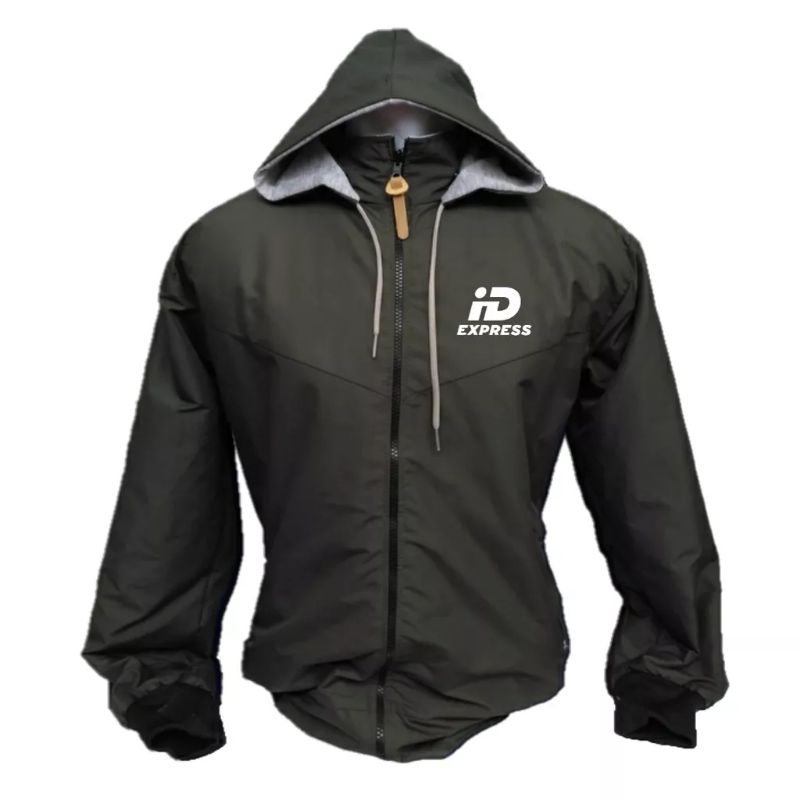 JAKET PARASUT LOGO KURIR ID EXPRESS-JAKET PARASUT TERBARU BONUS TOPI