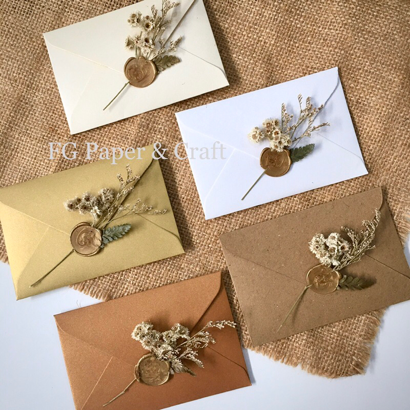 

Amplop Gift Rustic Style Flower Wax 8x12cm by fgpaper