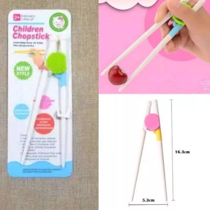 Sumpit Belajar Makan Anak/Sumpit Chopstick Melatih Motorik Anak/Children Training Chopstick