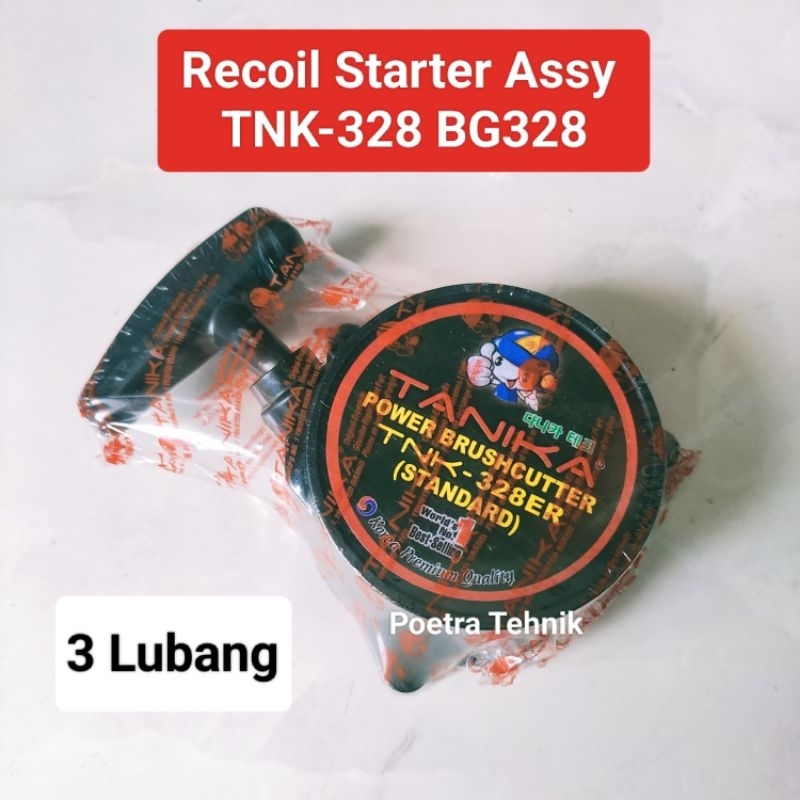 Recoil Starter Potong Rumput Tanika 328 BG328 - Tarikan Engkol Mesin Pemotong Rumput 328 3 Lubang