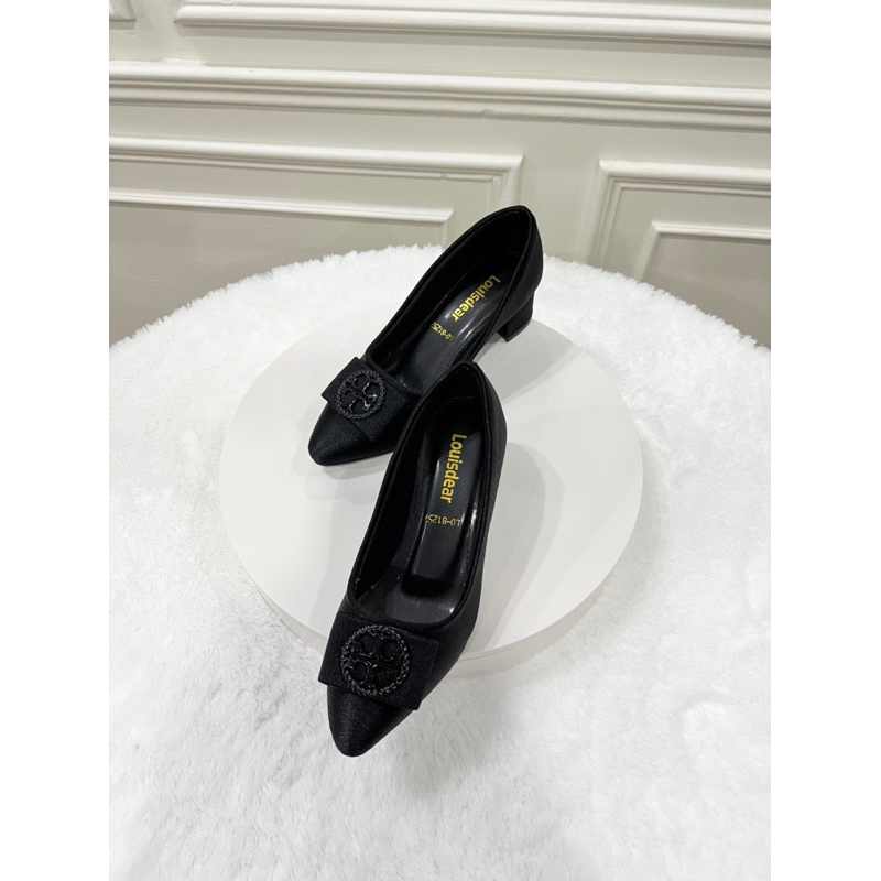 sepatu Heel wanita terlaris Louisdear P42 bahan satin Heel 5 cm cocok pakai kerja, pesta, wisuda dan acara lainnya