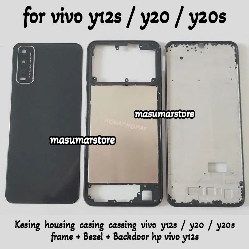 Kesing housing casing cassing vivo y12s / y20 / y20s frame + Bezel + Backdoor hp vivo y12s