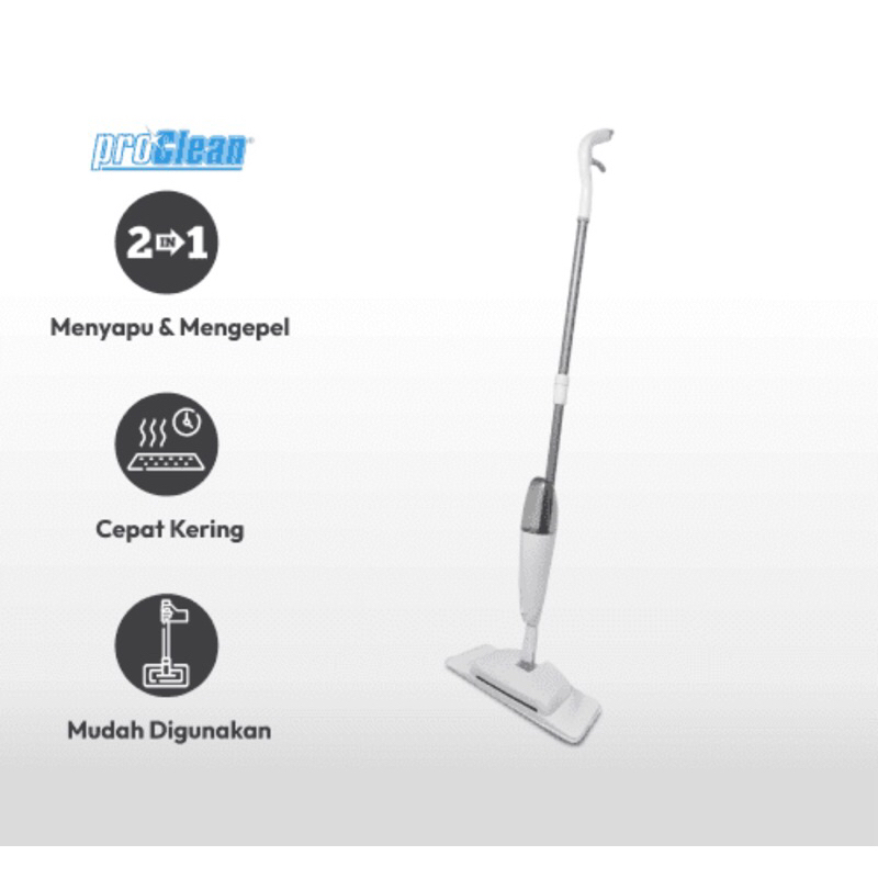 PROCLEAN ALAT PEL SPRAY DENGAN SWEEPER MANUAL/ACE SPRAY MOP WITH MANUAL SWEEPER/ACE ALAT PEL LANTAI