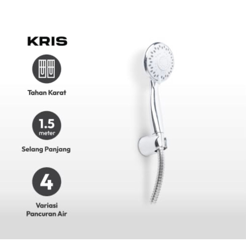 KRIS SET HAND SHOWER 8 /ACE SHOWER SET KRIS 4F D8CM/ACE PERLENGKAPAN KAMAR MANDI/ACE PERALATAN MANDI