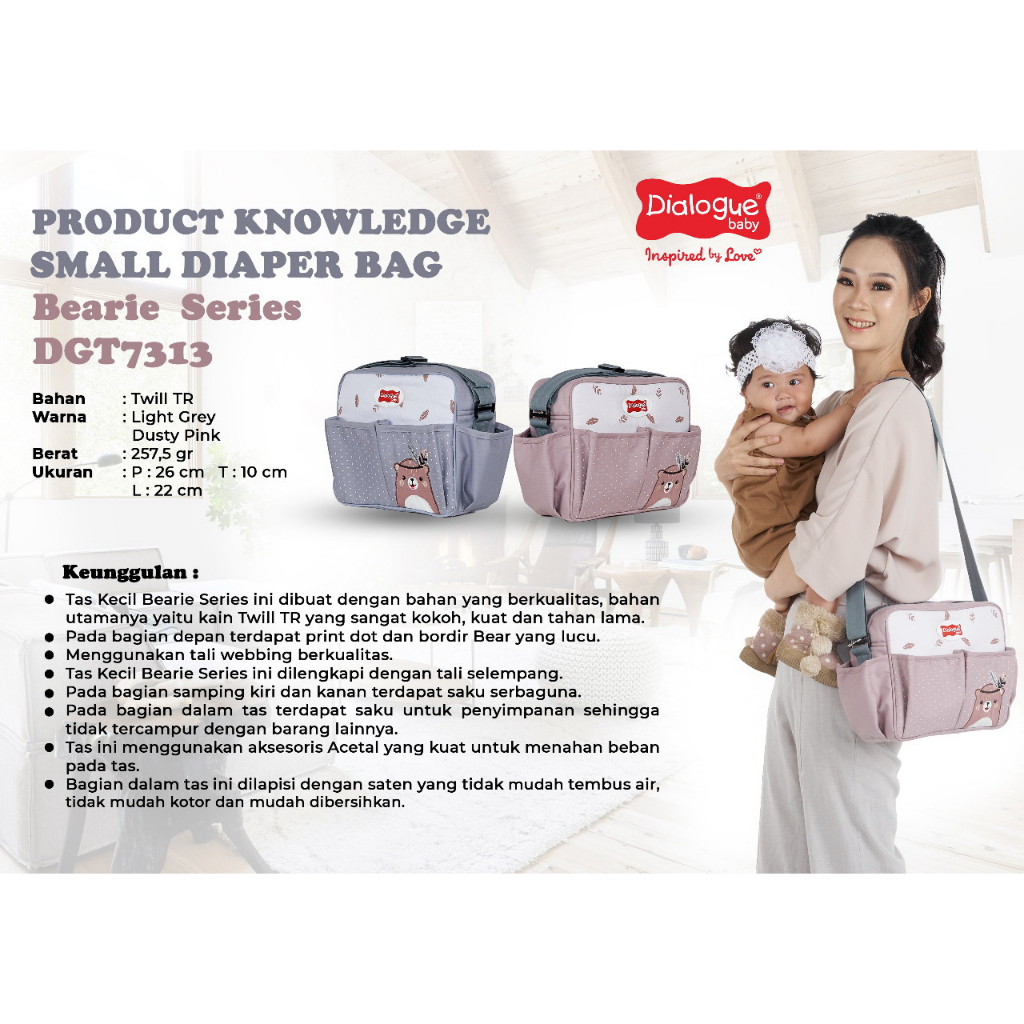 Tas kecil SMALL DIAPER BAG BEARIE series dialogue DGT7313