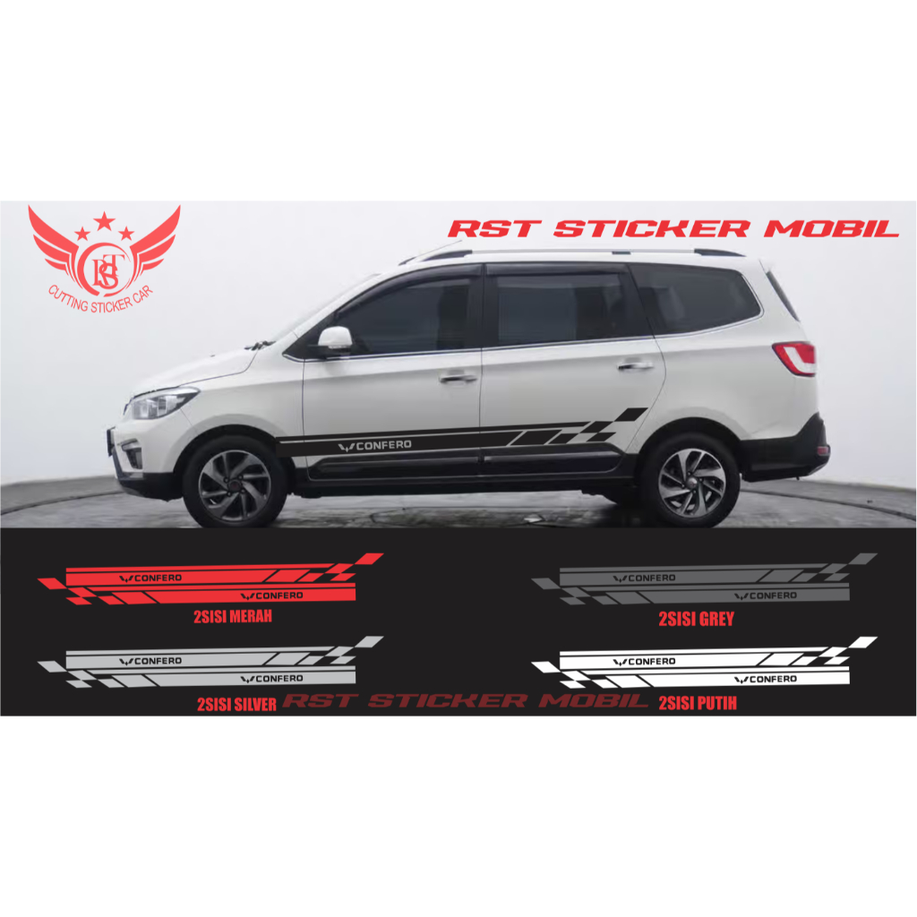 cutting sticker stiker mobil confero stiker sticker list wuling confero terbaru
