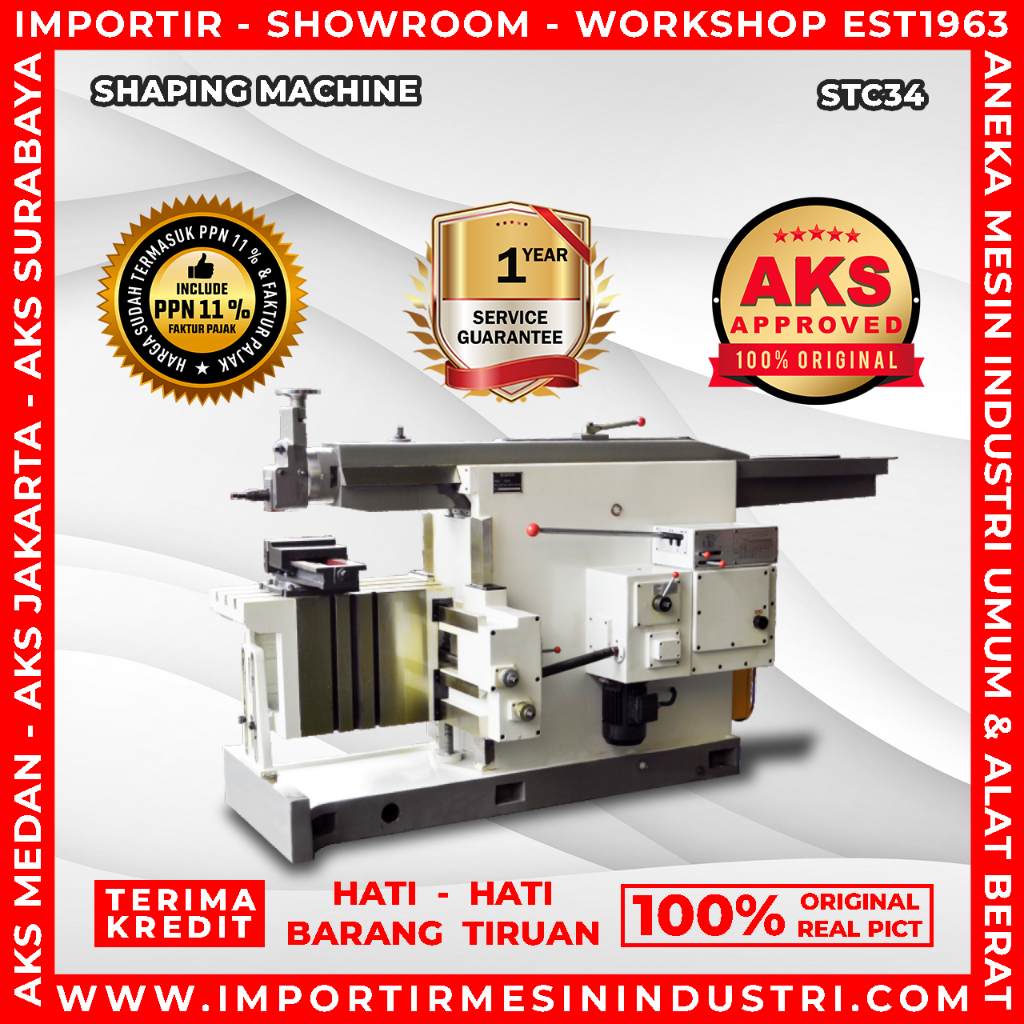 Mesin Pembentuk Shaper Shaping Sekrap Machine Importir AKS-STC34..