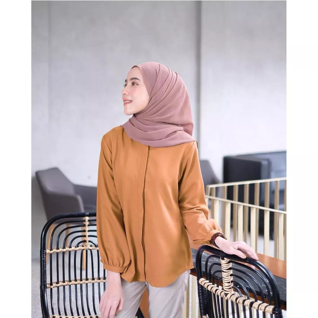 ahmd_store KIRA BLOUSE Bahan Moscrepe Premium Ukuran M L dress terbaru 2023 kekinian modis outfit el