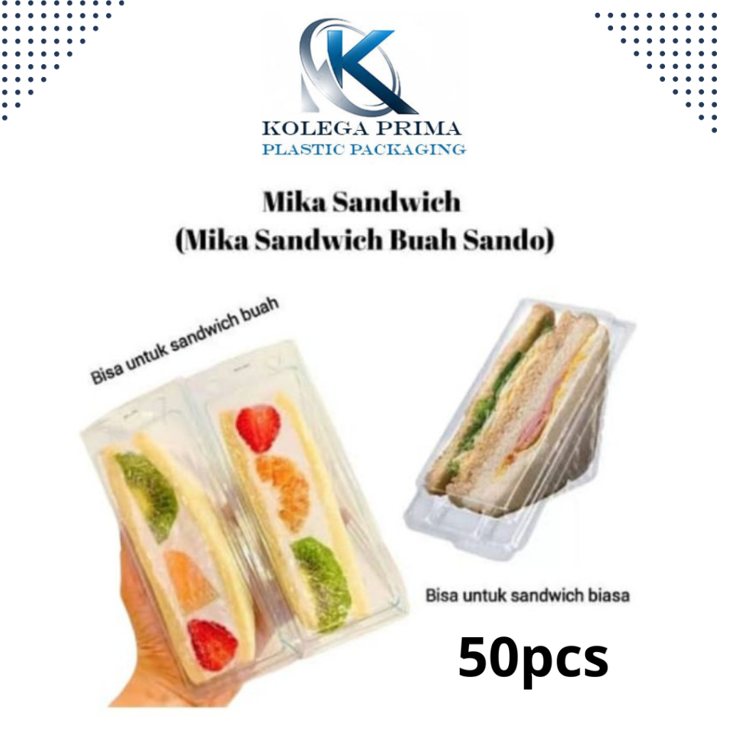 MIKA SANDWICH MURAH/ MIKA ROTI TAWAR/ MIKA SEGITIGA TEBAL ISI 50PCS