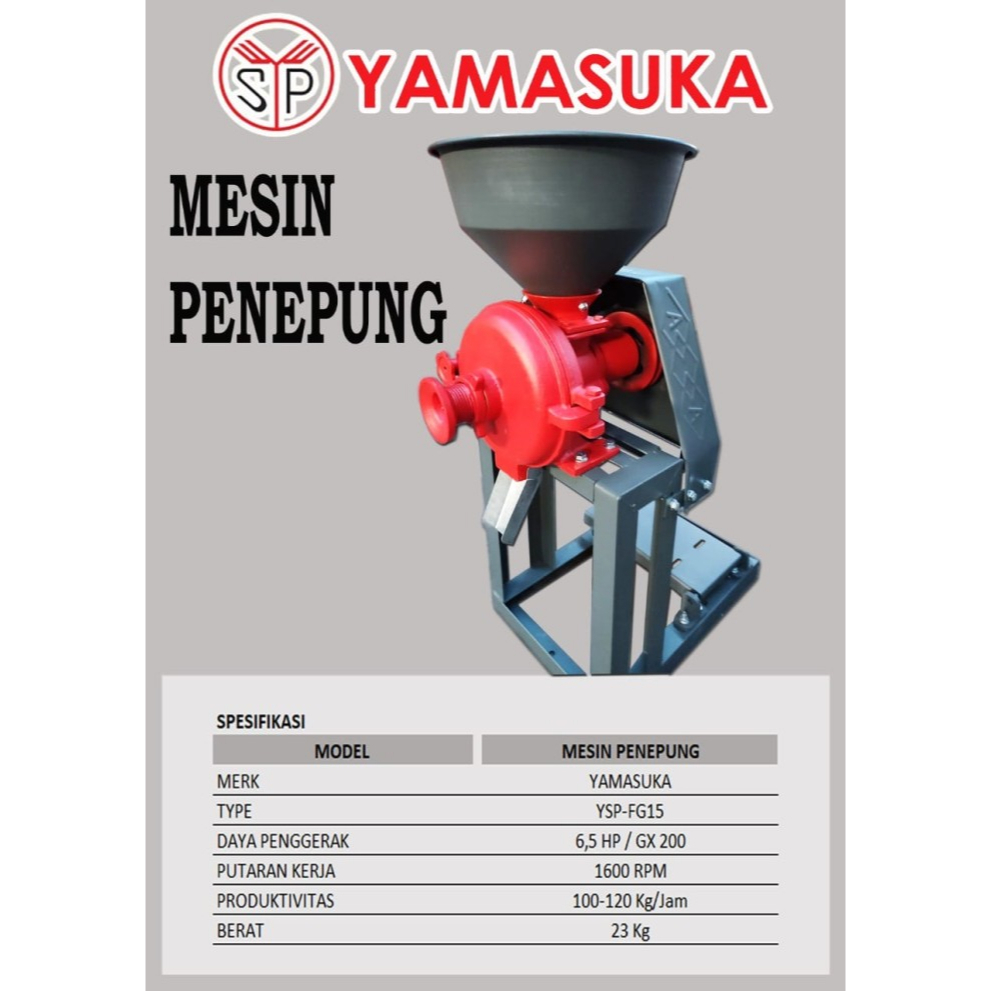 Mesin Giling Tepung YSP-FG15 FFC15 YAMASUKA / DISK MILL Mesin Gilingan Penggiling Penepung Tepung FFC-15 YSP-FG15 YAMASUKA