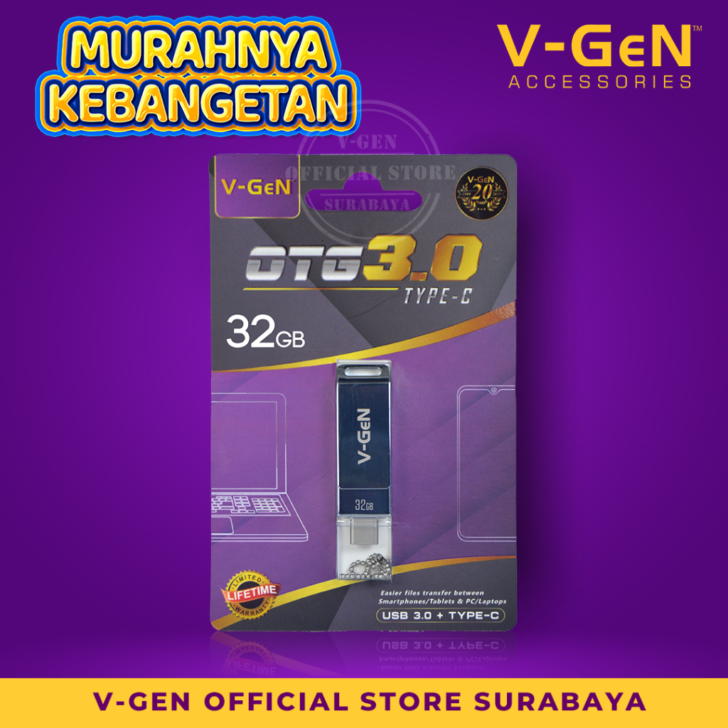 OTG USB Type C Flashdisk V-GeN 32GB Flashdrive Flash Disk USB 3.0 VGEN