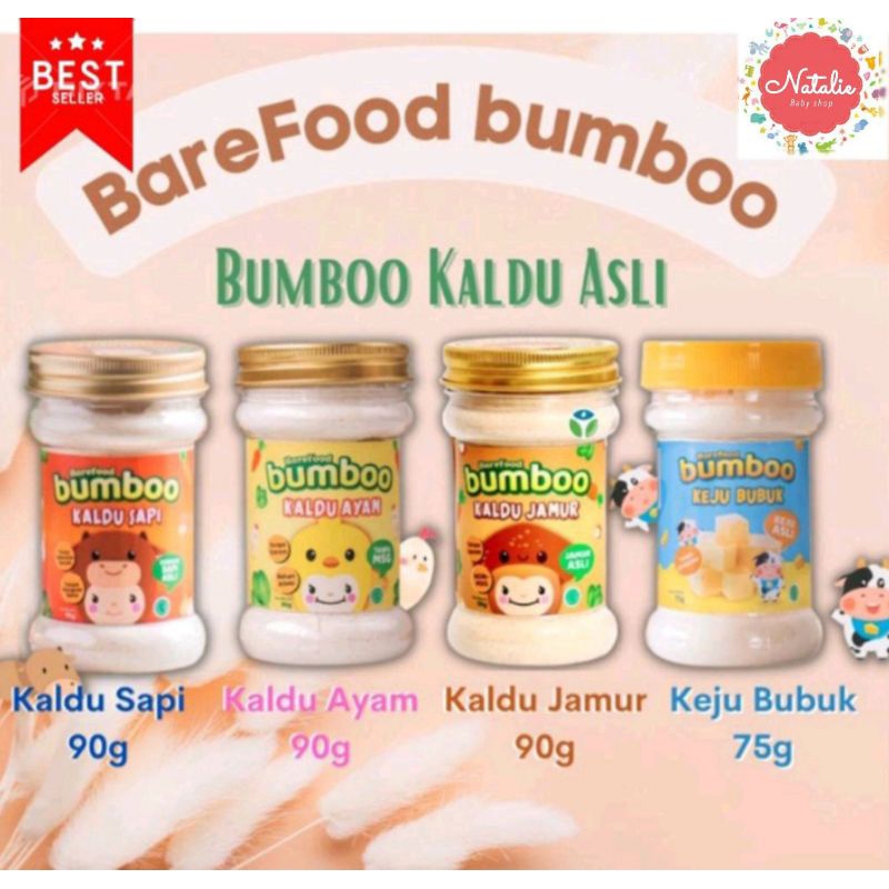 

(FREE GIFT) Barefood BUMBOO MPASI Kaldu ayam, sapi, teri, ati ayam, keju bubuk dan jamur NO MSG FREE ABON SACHET