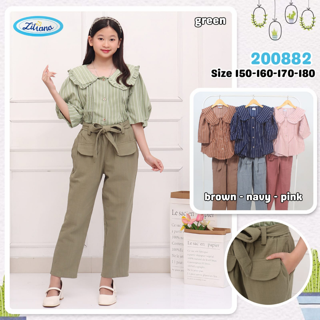 Setelan Baju Import Fashion Korea Anak Perempuan  Umur 9 10 11 12 Tahun by TEENIEWEENIE