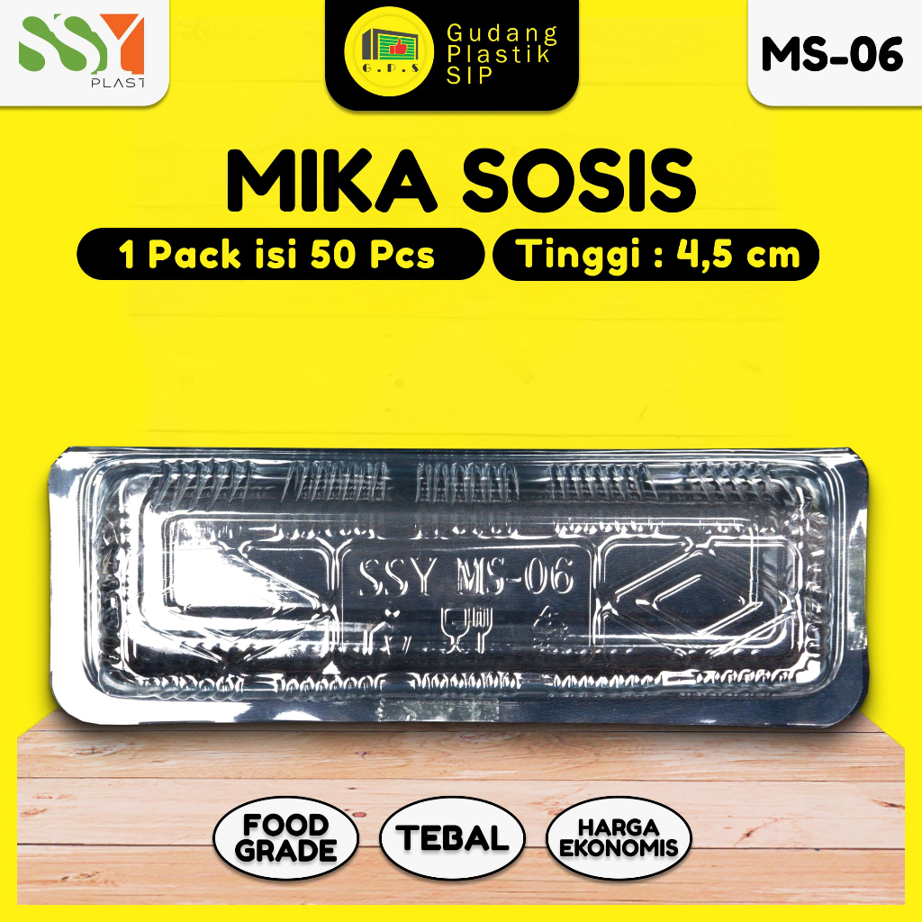 Mika Sosis / Tray Hotdog / Wadah Sushi / Food Grade Isi 50 Pcs