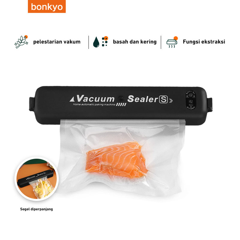 Bonkyo Food Vacuum Sealer Machine Portable Automatic Food Packer for Food Saver