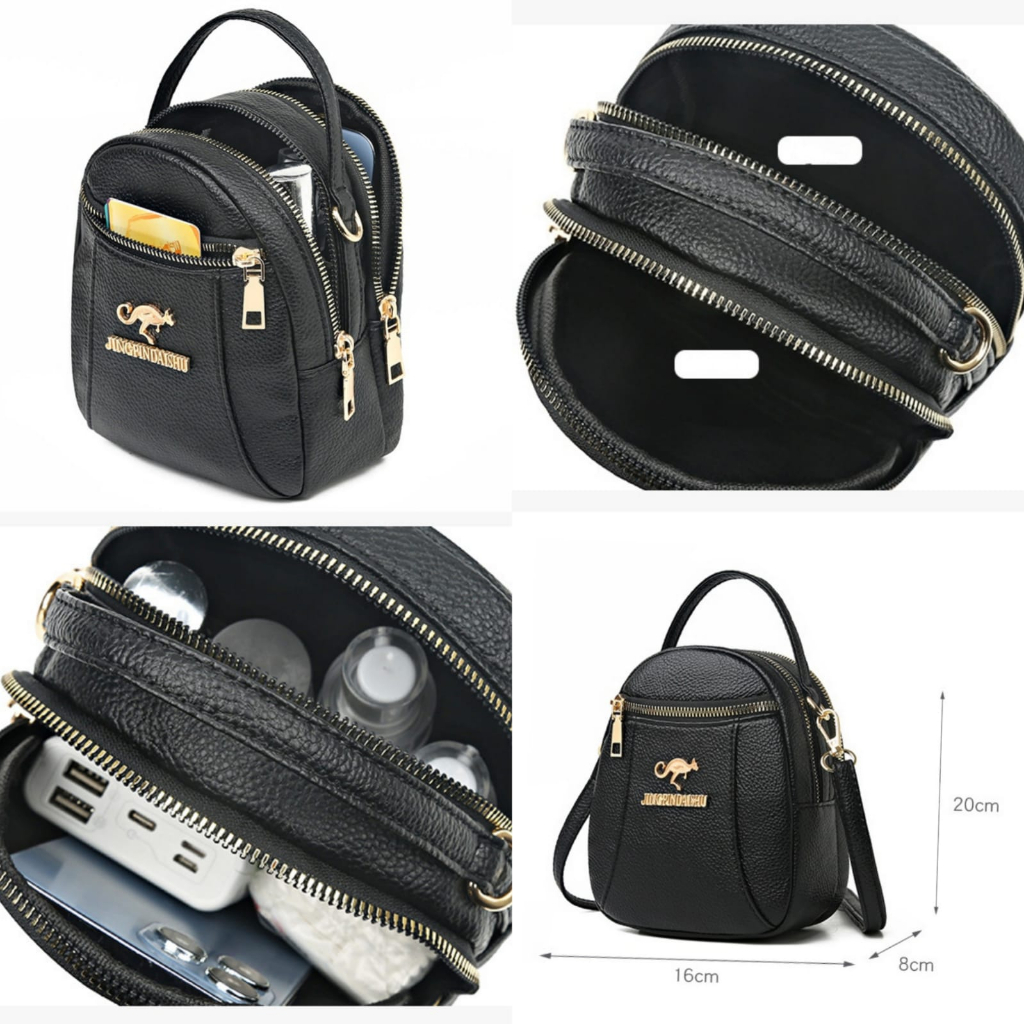 TAS SELEMPANG WANITA IMPORT JINGPIN KULIT HITAM ORIGINAL ANDELISE TA817B5 SHOULDER BAG BAHU SLINGBAG CEWEK KOREA PREMIUM BRANDED BATAM MURAH FASHION CASUAL REMAJA KEKINIAN