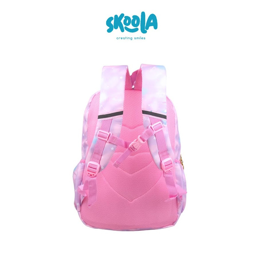 Tas Sekolah Anak Perempuan SD Ransel Polo Eagle 7093 Open Set Free Keychain Pom Pom - Skoola