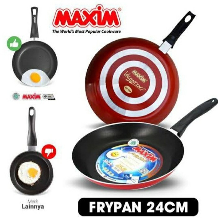 MAXIM VALENTINO Panci Frypan Wajan Teflon 20cm kualitas oke***