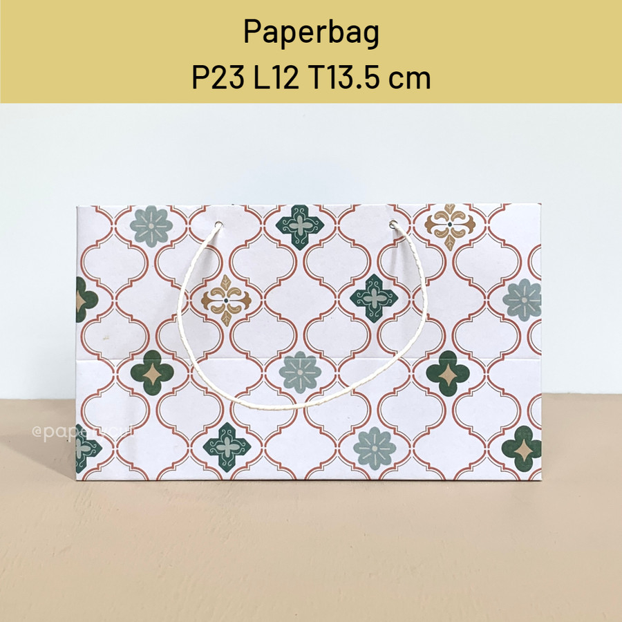 

Paperbag Tas Kertas Kraft Warna Motif Goodie Bag 23 x 12 x 13 cm